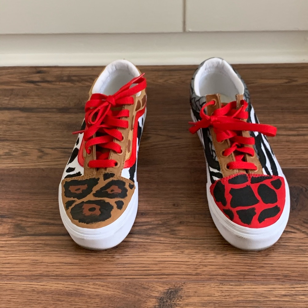 Platform Vans - Customized with shoe paint.